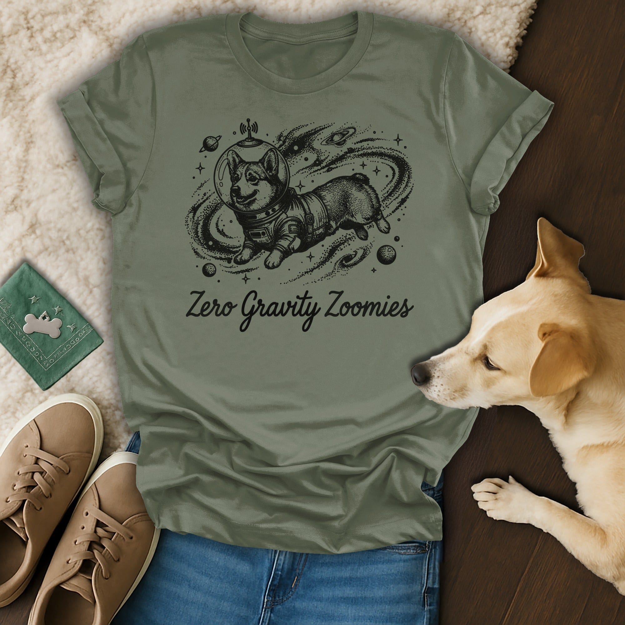 Zero Gravity Zoomies Corgi Astronaut Space T-shirt product type

Corgi
Astronaut dog
Space dog
Zero Gravity Zoomies
Cute corgi
Funny dog
Graphic tee
Tshirt
Dog lover gift
Pet apparel
Sci-fi dog
Cosmic design
Outer space
Dog in space
Animal graphic
Puppy design
Green shirt
Unique t-shirt
Novelty tee
Adventure dog