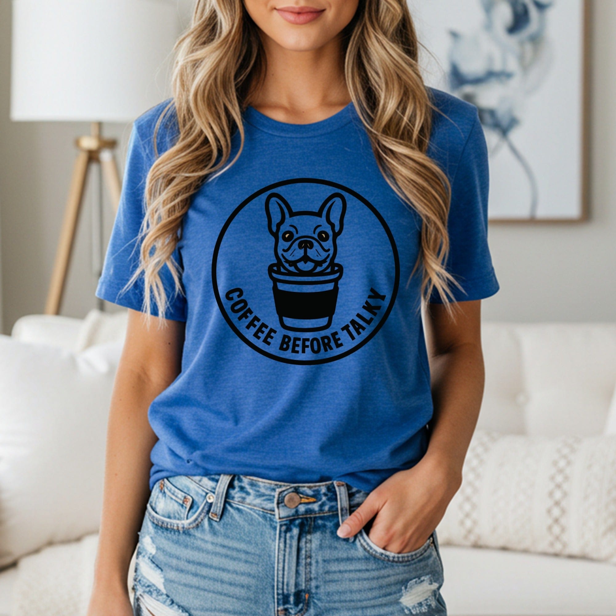 Coffee Before Talky French Bulldog Graphic Tee