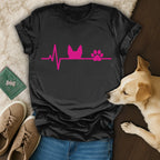 Pink Dog Heartbeat T-Shirt 🩷