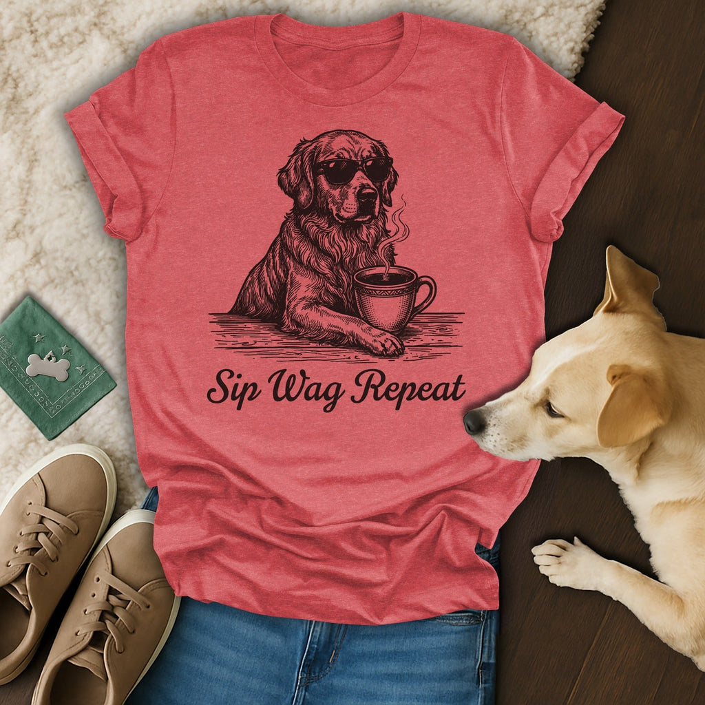 Golden Retriever Sunglasses Coffee Sip Wag Repeat product type