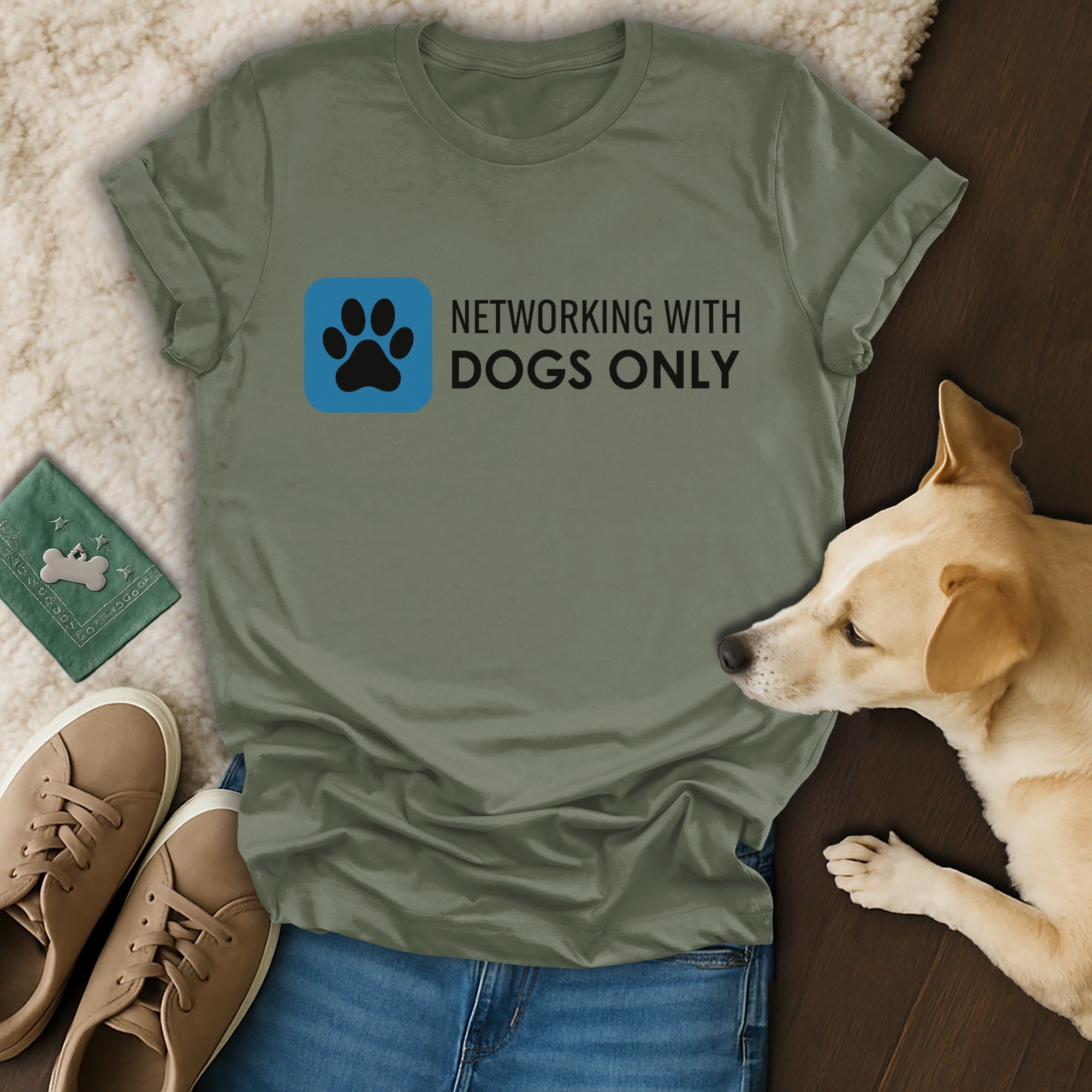 Networking With Dogs Only Funny Graphic Shirt