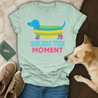 Relish The Moment Colorful Dog Graphic Tee Product