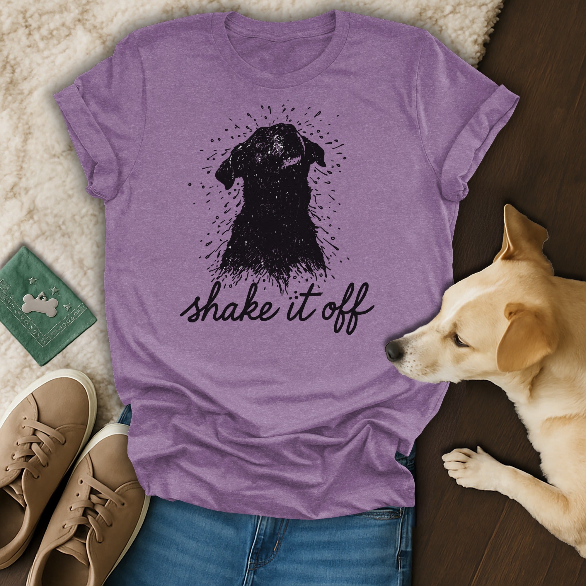 Shake It Off Dog Graphic Design Shirt