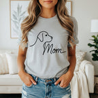 Dog Mom Graphic Tee with Minimalist Design Shirt