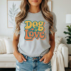 Retro Dog Love T-Shirt 🌻