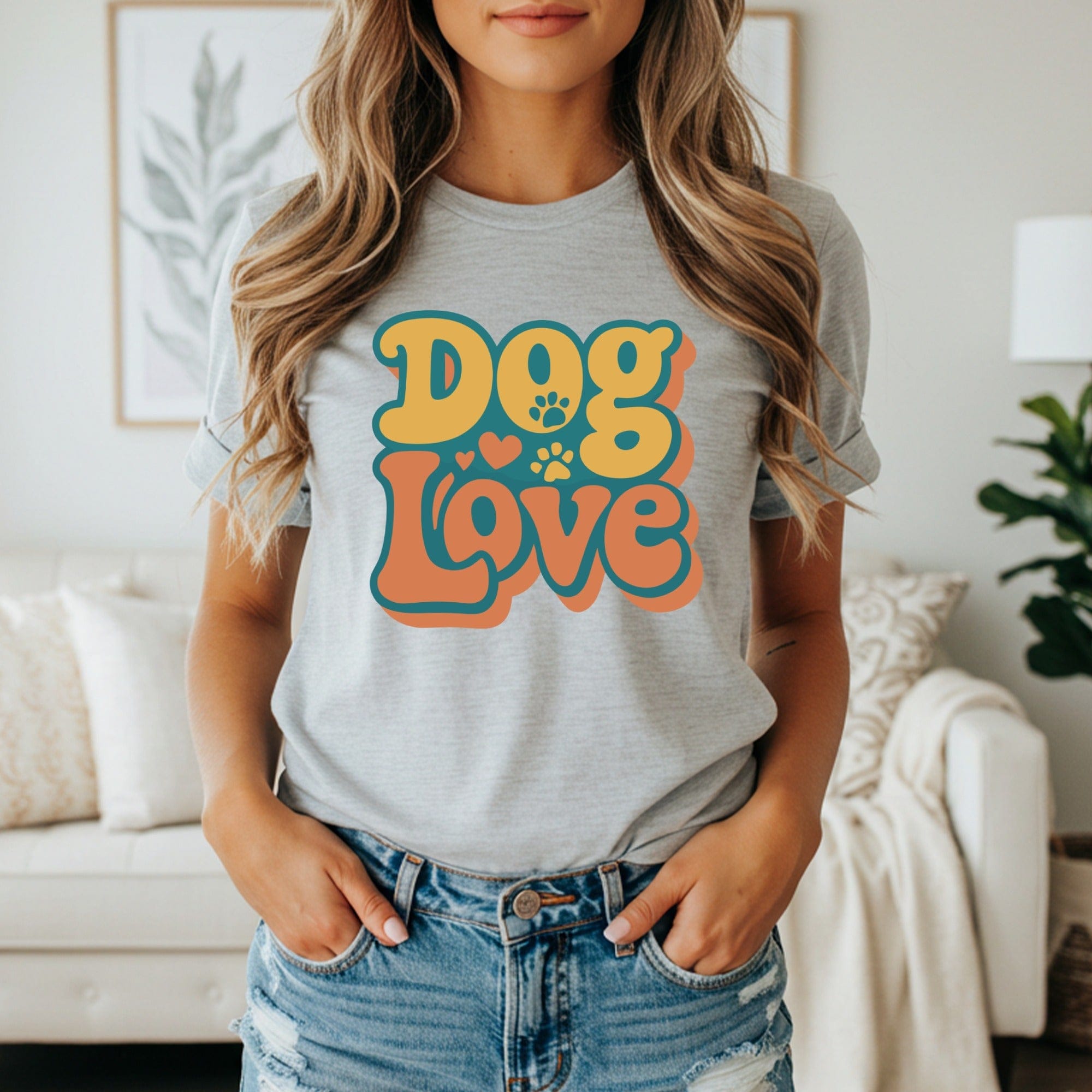Retro Dog Love T-Shirt 🌻