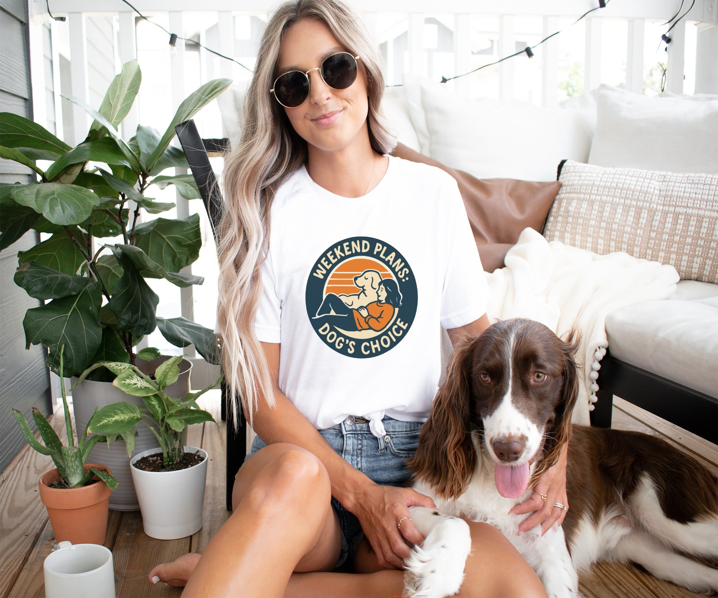 Weekend Plans Dog's Choice Stylish Graphic Tee