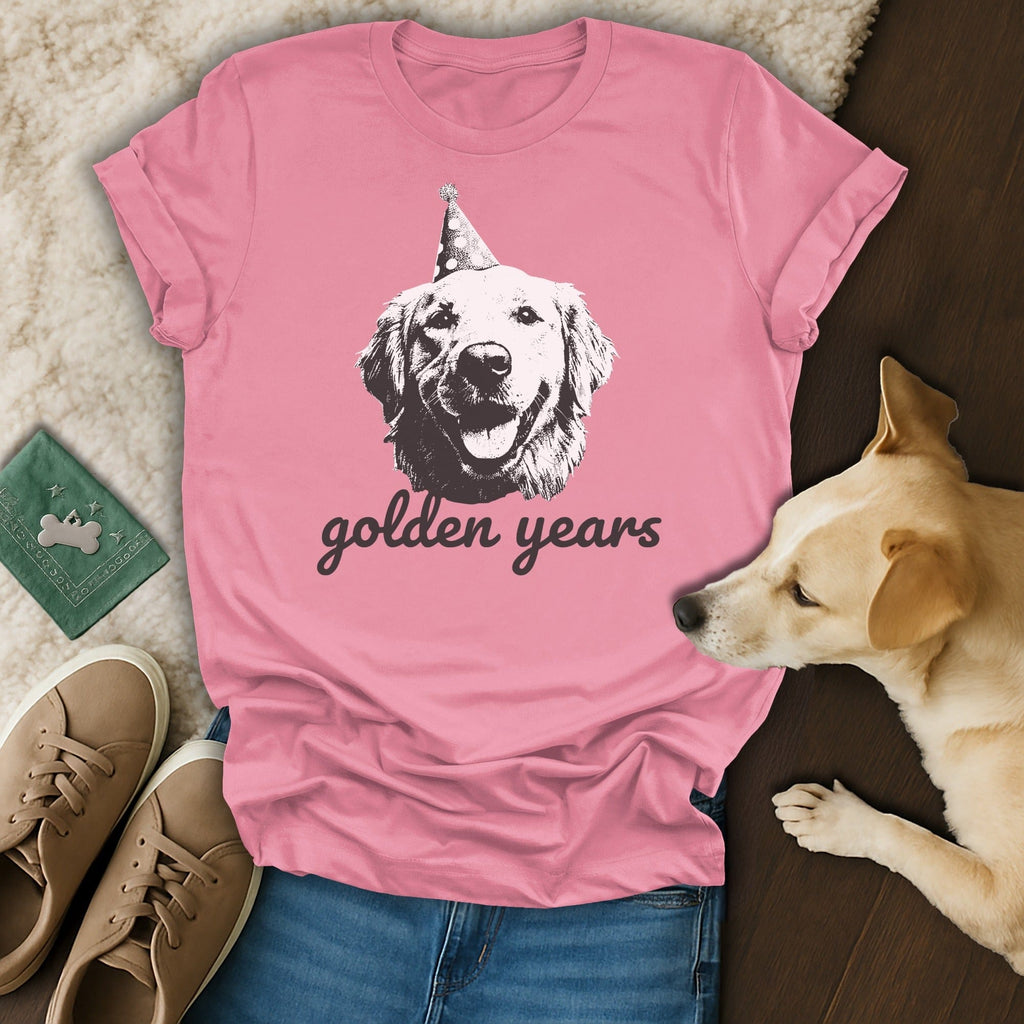 Golden Years Golden Retriever Graphic T-shirt