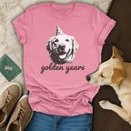 Golden Years Golden Retriever Graphic T-shirt