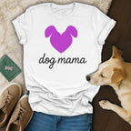 Dog Mama Purple Heart Dog Ears Graphic T-Shirt product type