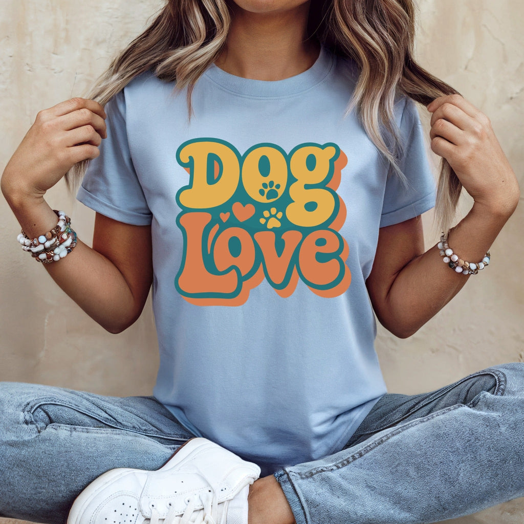 Retro Dog Love T-Shirt 🌻