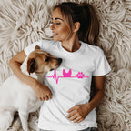 Pink Dog Heartbeat T-Shirt 🩷