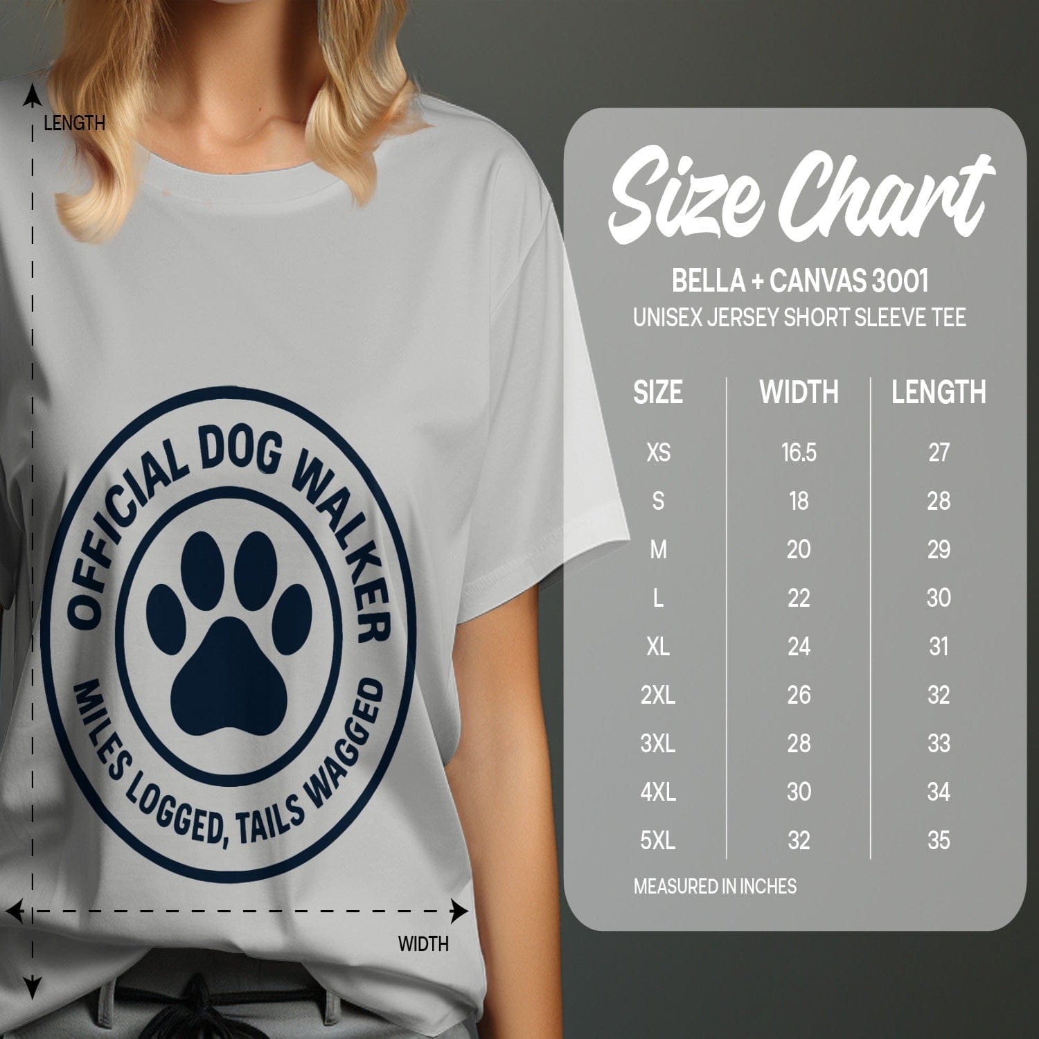 Official Dog Walker Miles Logged Tails Wagged Tee