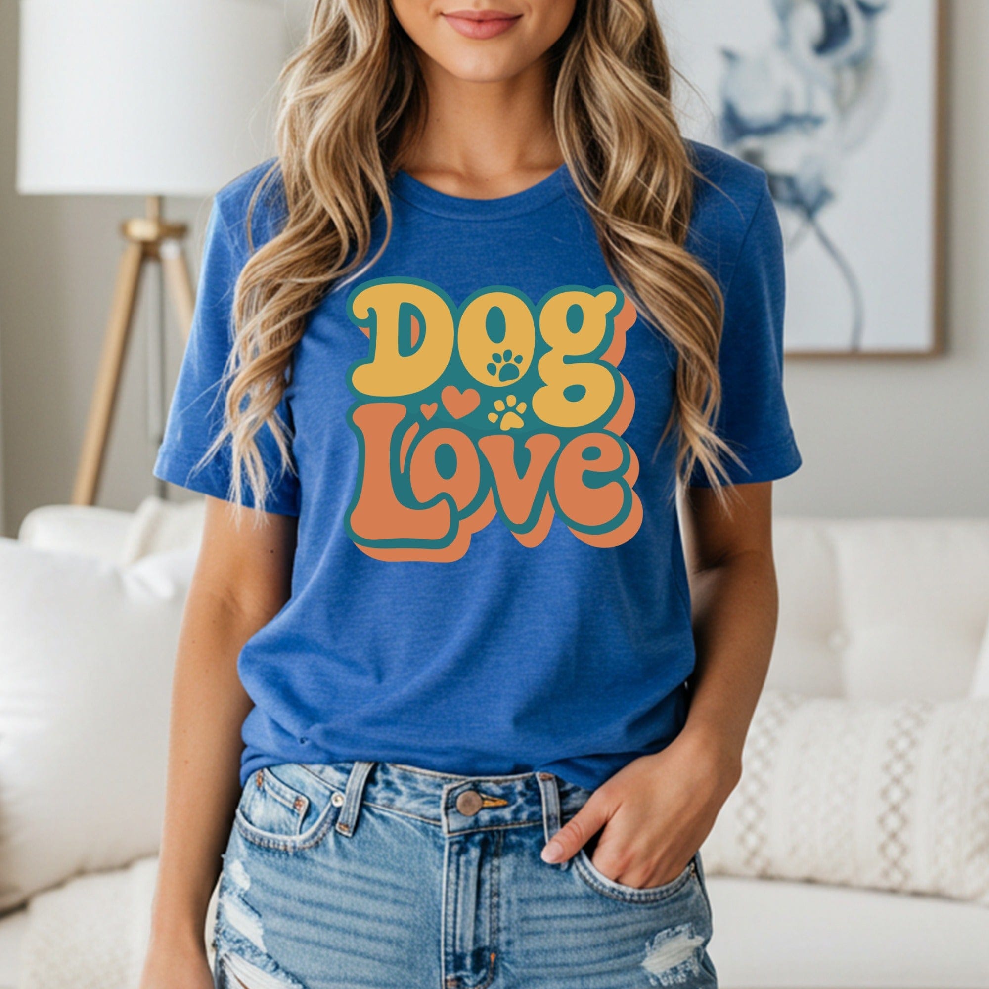 Retro Dog Love T-Shirt 🌻