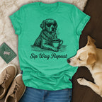 Golden Retriever Dog Sunglasses Coffee Sip Wag Repeat product type