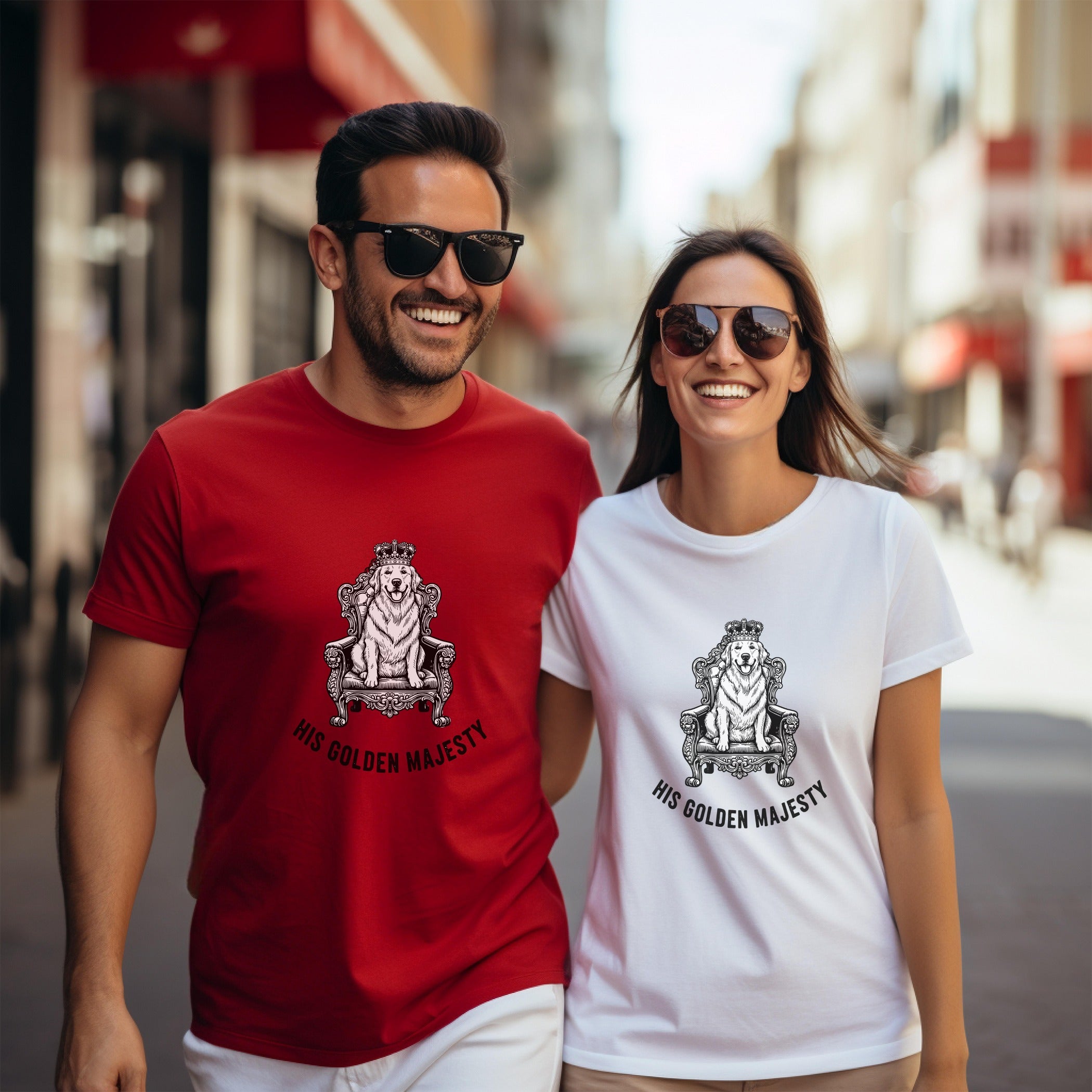 His Golden Majesty Graphic Lion T-Shirt Casual Wear