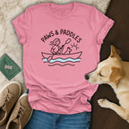 Paws and Paddles Canoe Dog Lover T-Shirt