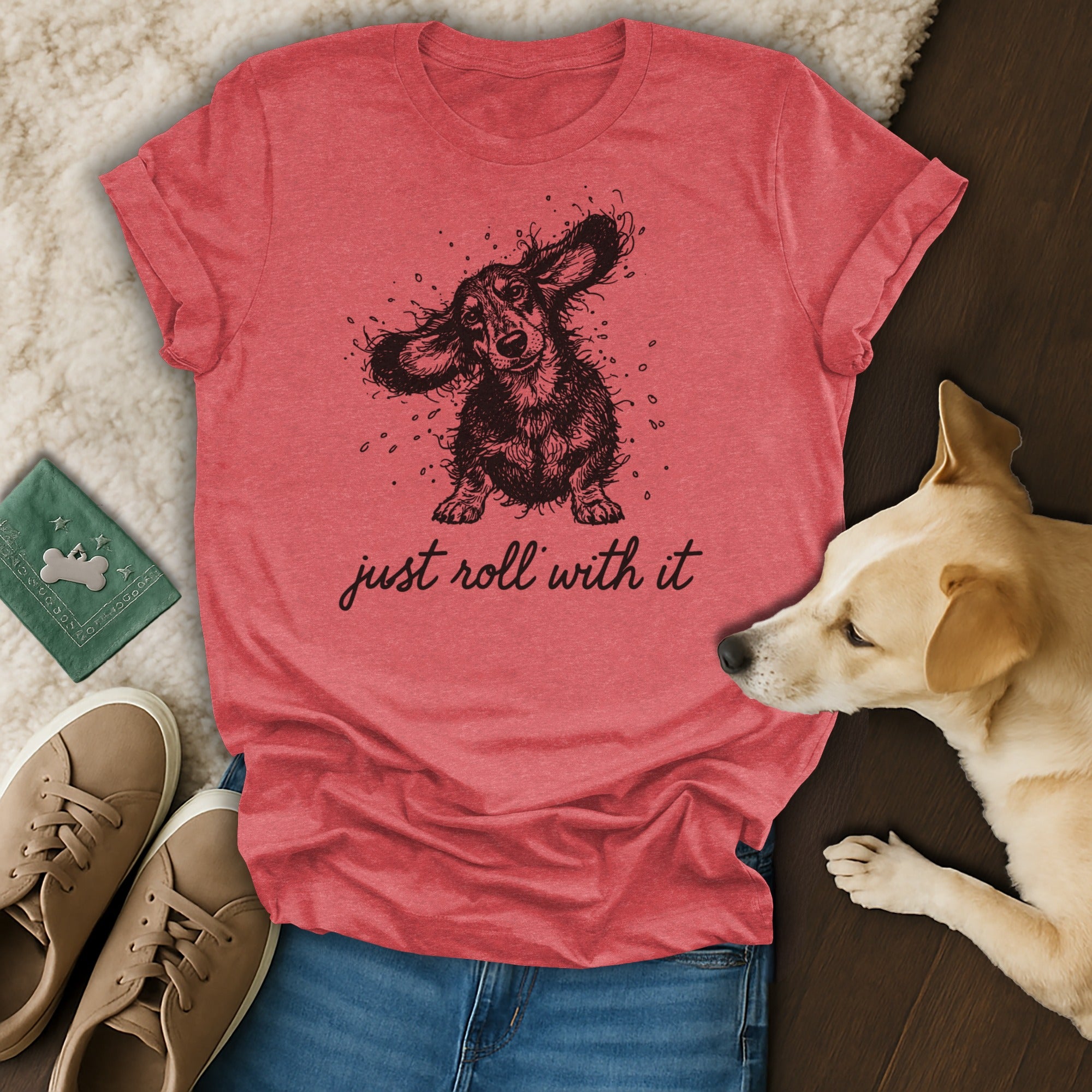 Just Roll With It Dachshund Graphic T-Shirt Product