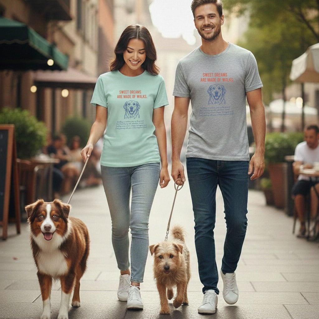 Sweet Dreams Are Made of Walks T-Shirt for Dog Lovers
