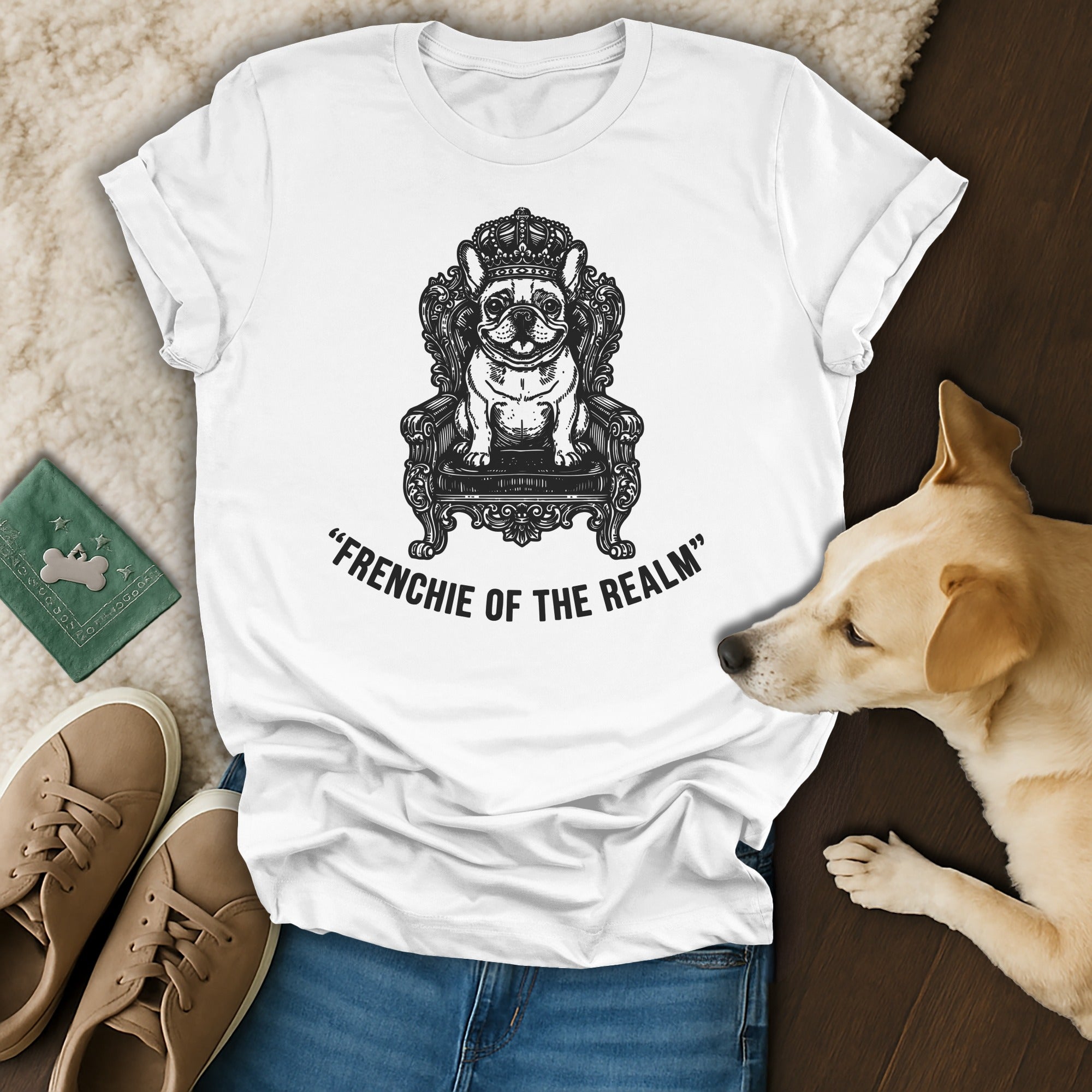 Frenchie of the Realm Graphic Tee for Dog Lovers