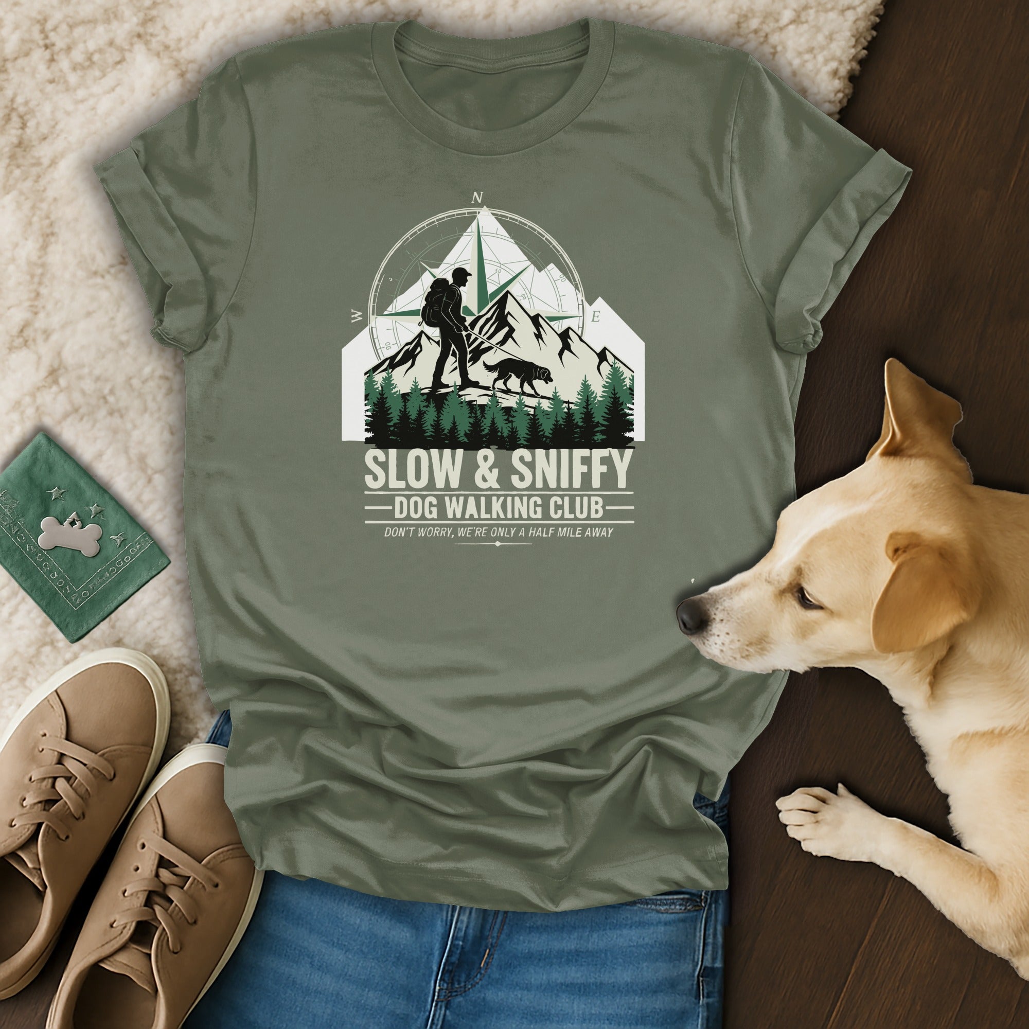 Slow & Sniffy Dog Walking Club T-Shirt
