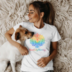Pawsitively Blooming Rainbow Lotus T-Shirt