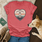 Herding Hearts Graphic Tee with Dog Illustration