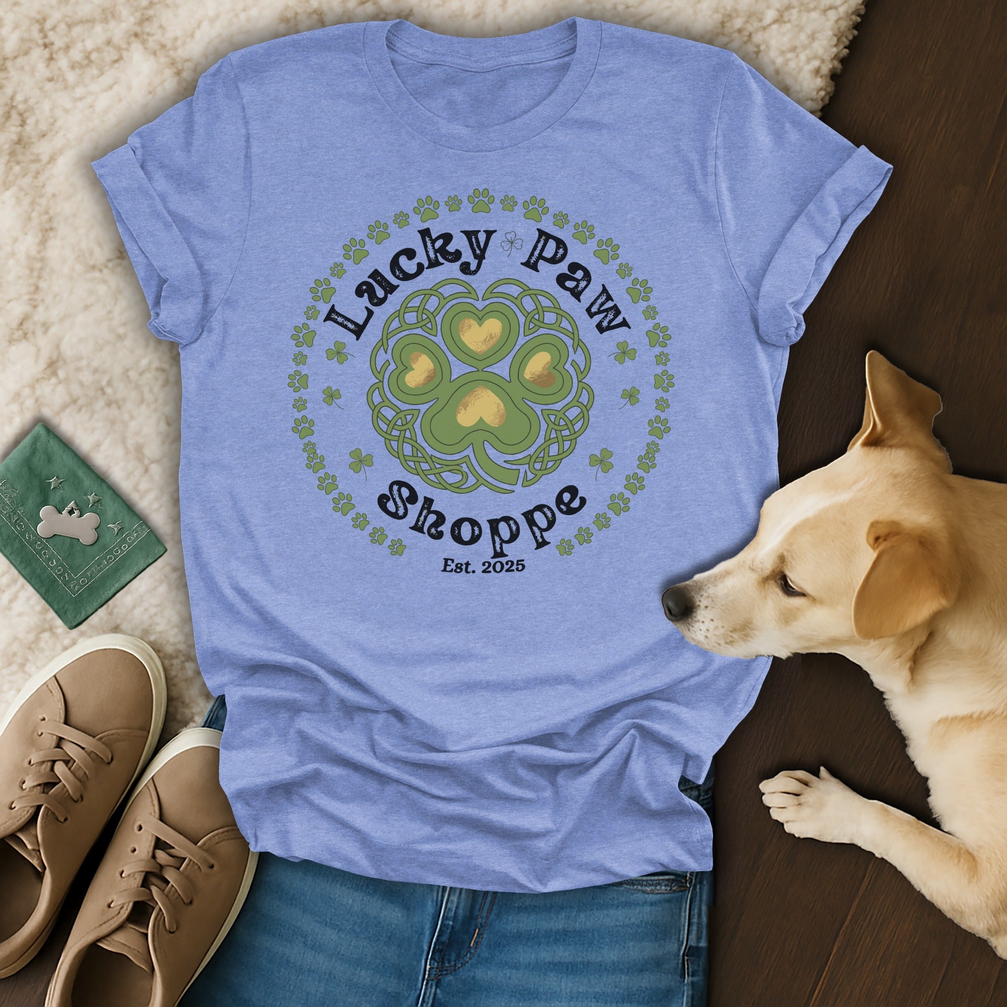 Lucky Paw Shoppe Est. 2025 T-Shirt for Pet Lovers