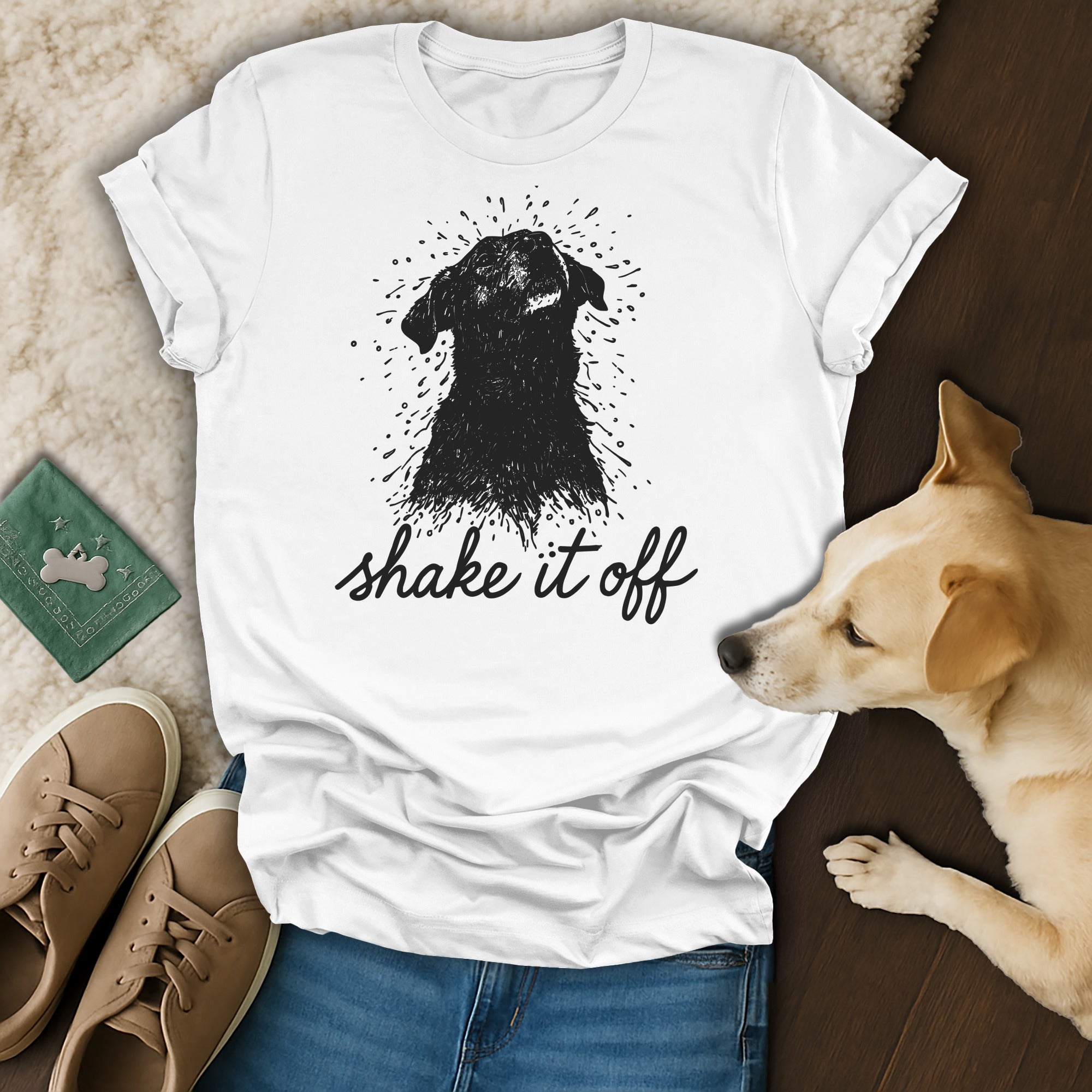 Shake It Off Dog Shirt Funny Pet Lover Graphic Tee