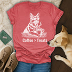 Coffee Treats Dog Sunglasses Graphic Shirt product type
Dog Shirt, Coffee Lover, Pet Owner, Funny Dog, Animal Graphic, Dog Graphic, German Shepherd, Sunglasses Dog, Coffee Cup, Treats Lover, Graphic Tee, Red TShirt, Heather Red, Dog Apparel, Casual Top, Pet Lover Gift, Unique Design, Coffee Treats, Dog Life, Cool Dog