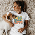 Retro Dog Love T-Shirt 🌻