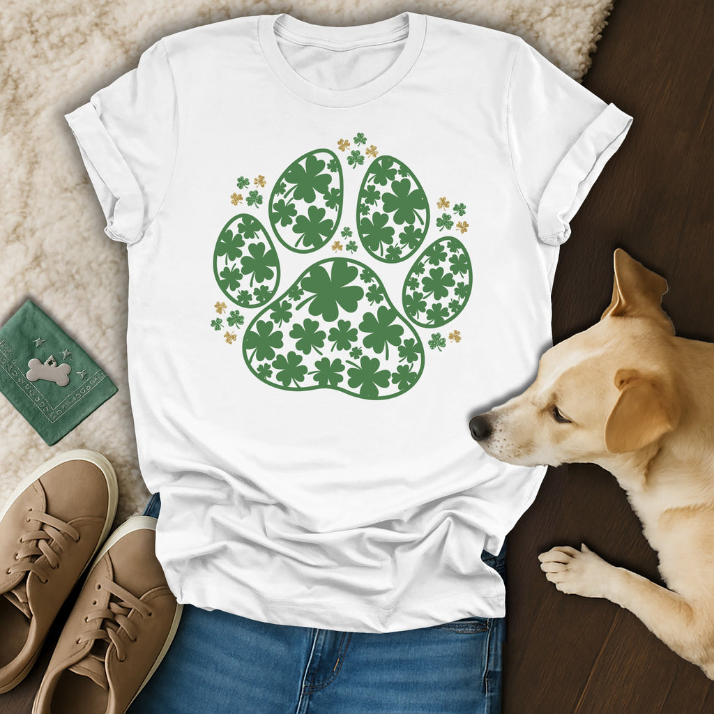 Shamrock Paw Print Dog Lover St. Patrick's Day Shirt