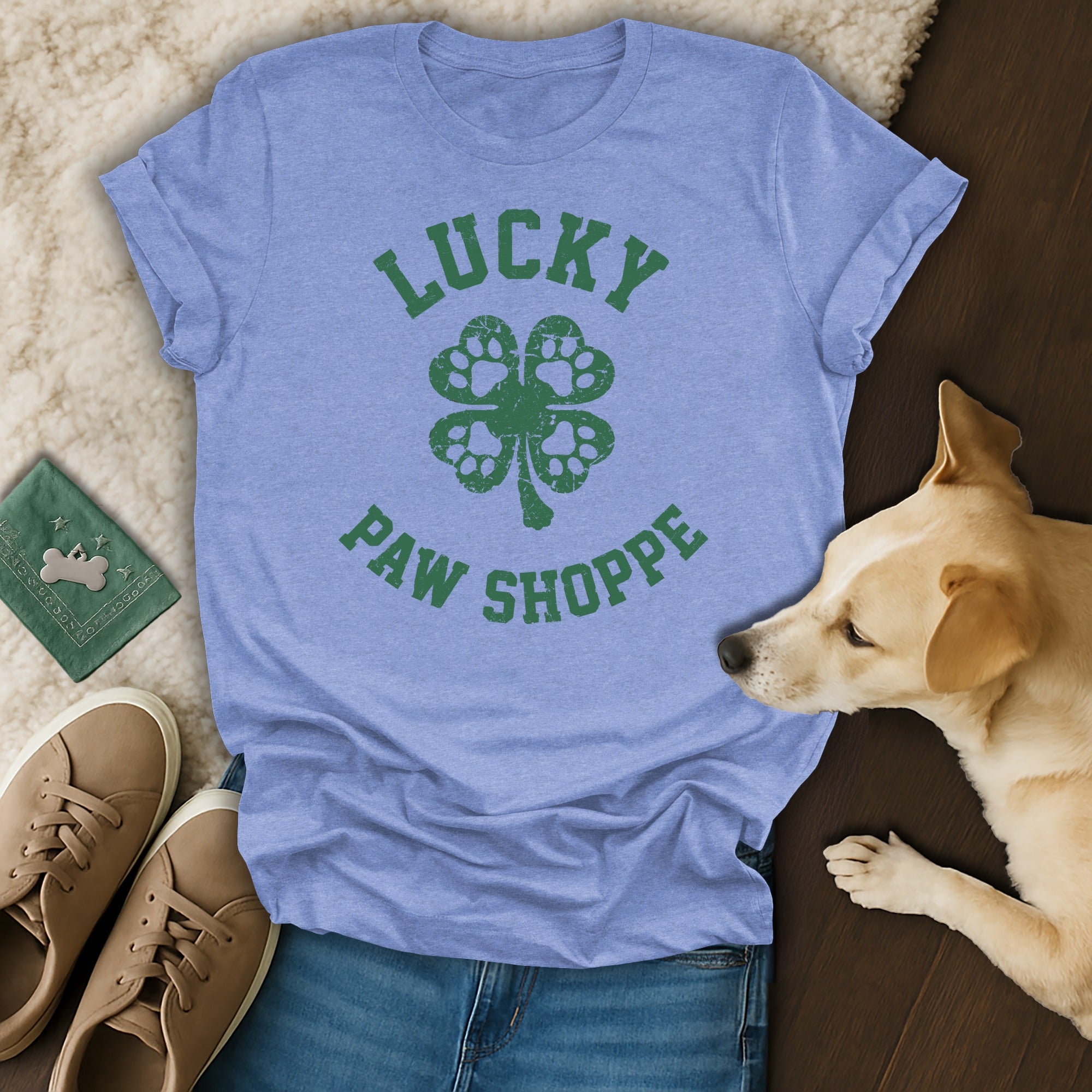 Lucky Paw Shoppe Cute Four Leaf Clover T-Shirt