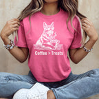 Dog Coffee Treats Sunglasses Pink Graphic product type