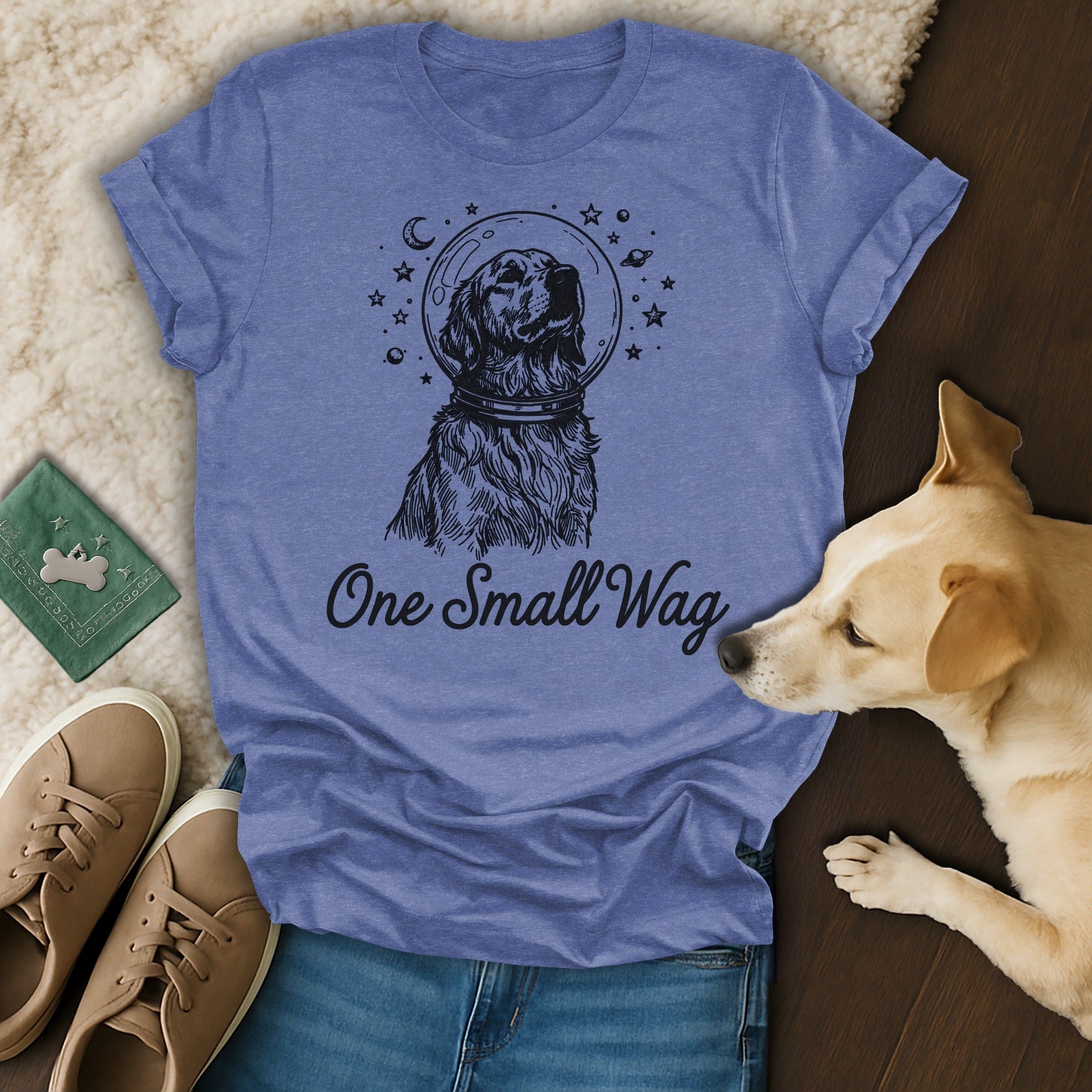 Astronaut Dog Space Stars Moon One Small Wag product type
Dog, Astronaut, Space, Tshirt, Graphic Tee, Pet Lover, Stars, Moon, Planet, Cosmic, Galaxy, SciFi, Animal, Funny, Cute, Gift Idea, Canine, One Small Wag, Space Dog, Astrodog