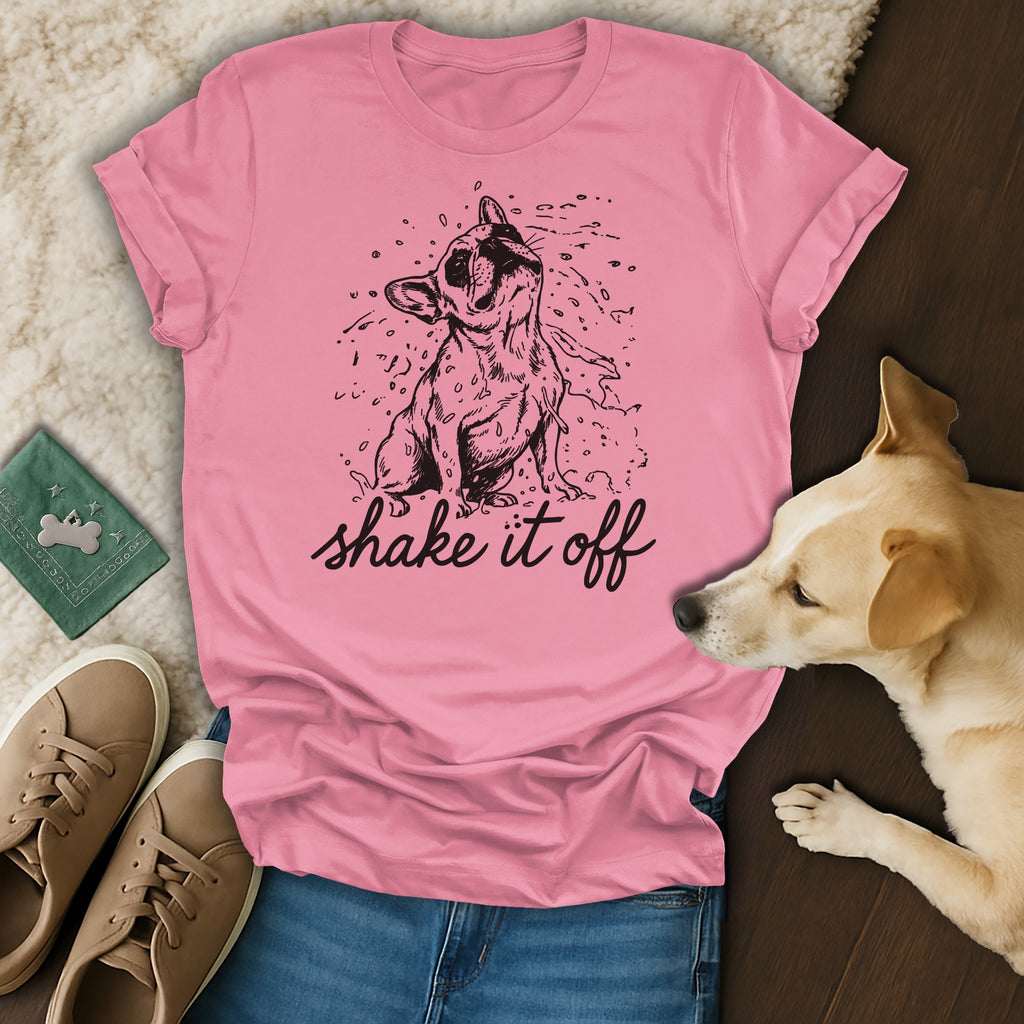 Shake It Off Cute Dog Illustration T-Shirt