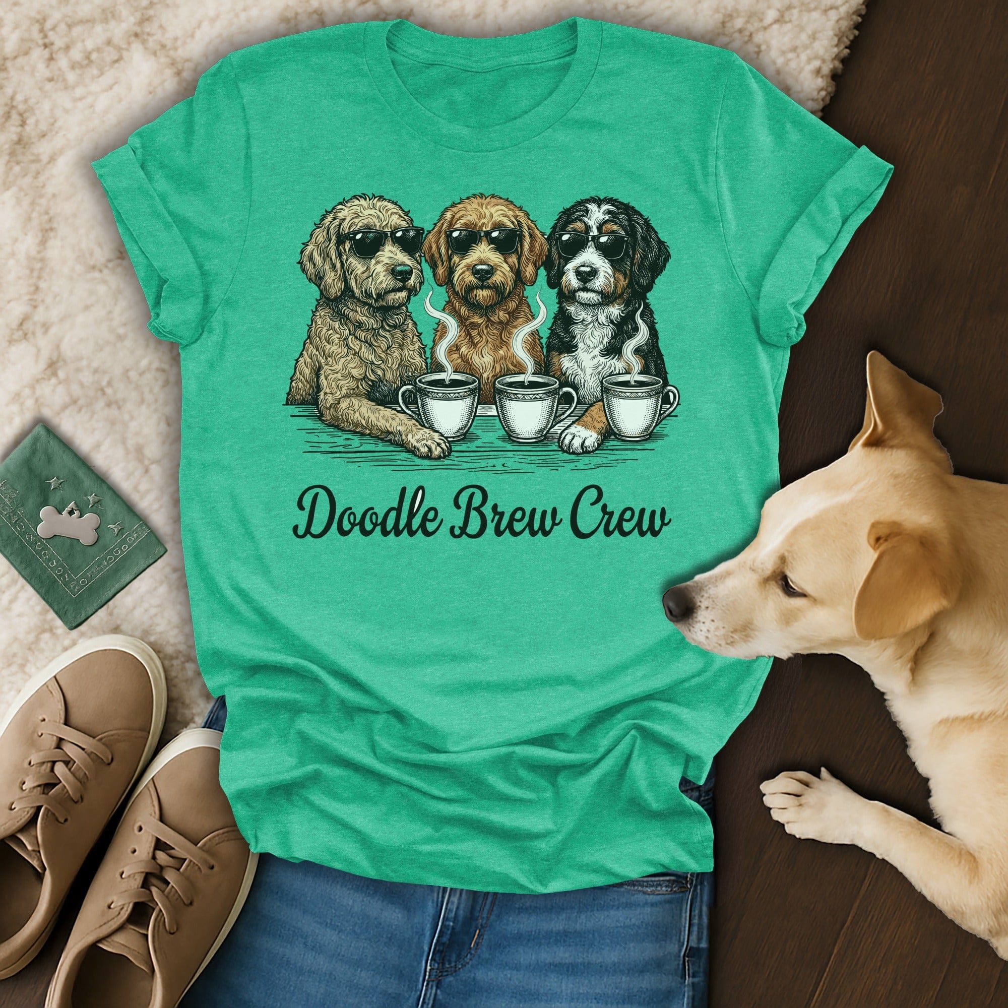 Doodle Brew Crew Dogs Coffee Sunglasses Cute product type