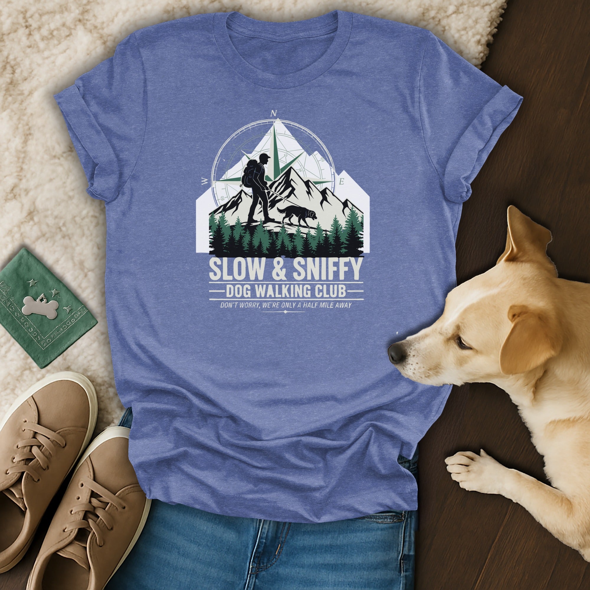 Slow and Sniffy Dog Walking Club T-Shirt