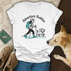 Adventure Buddies Hiker with Dog T-Shirt