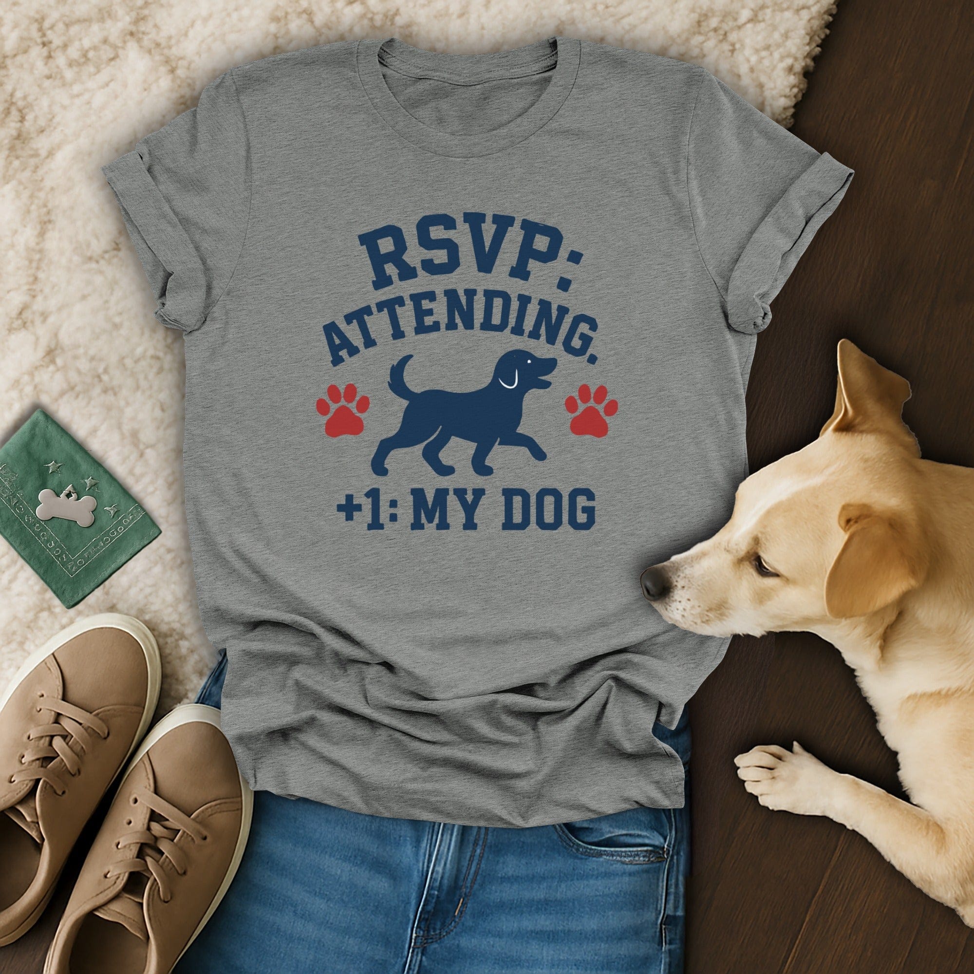 RSVP Attending My Dog Graphic Printed T-shirt