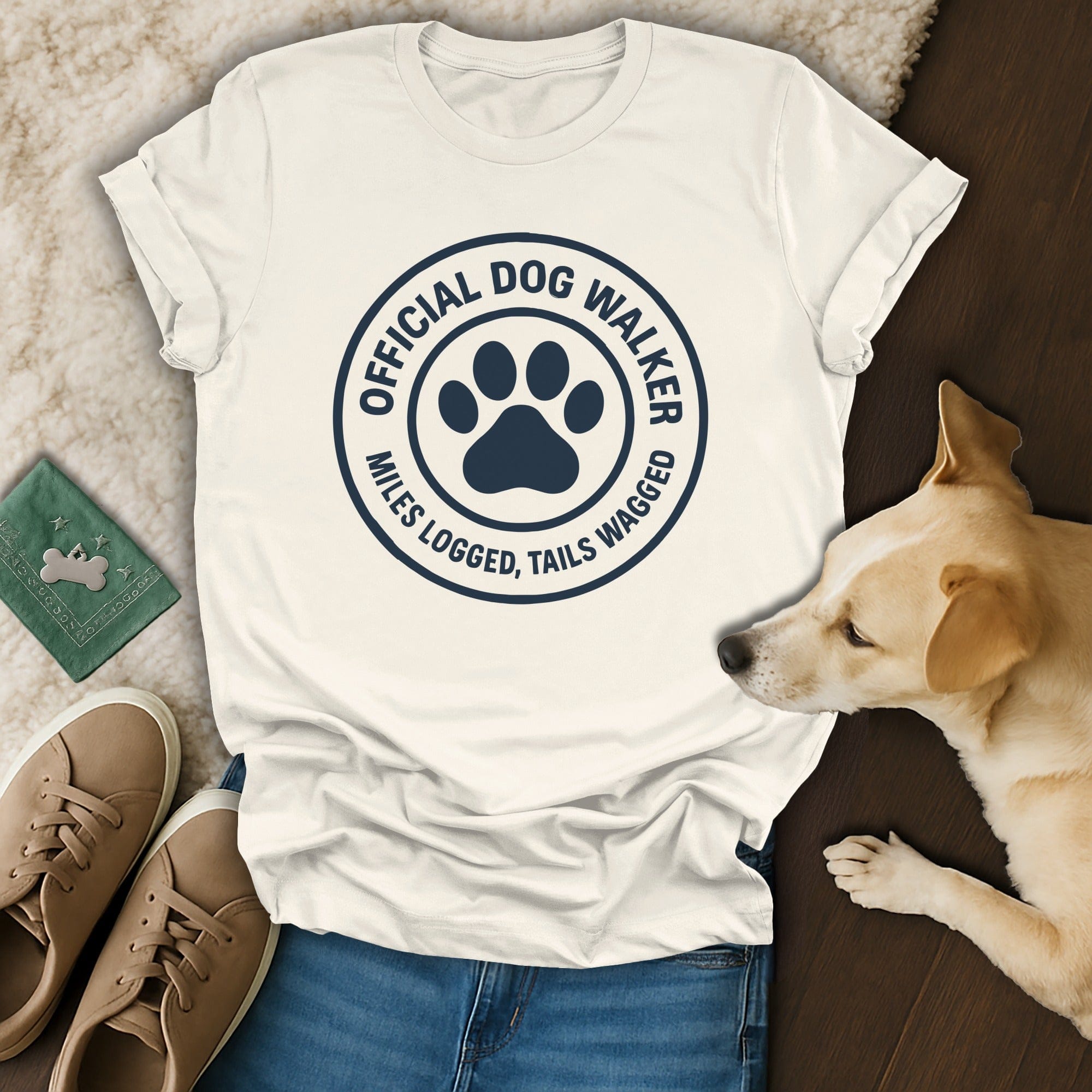 Official Dog Walker Miles Logged Tails Wagged Shirt
