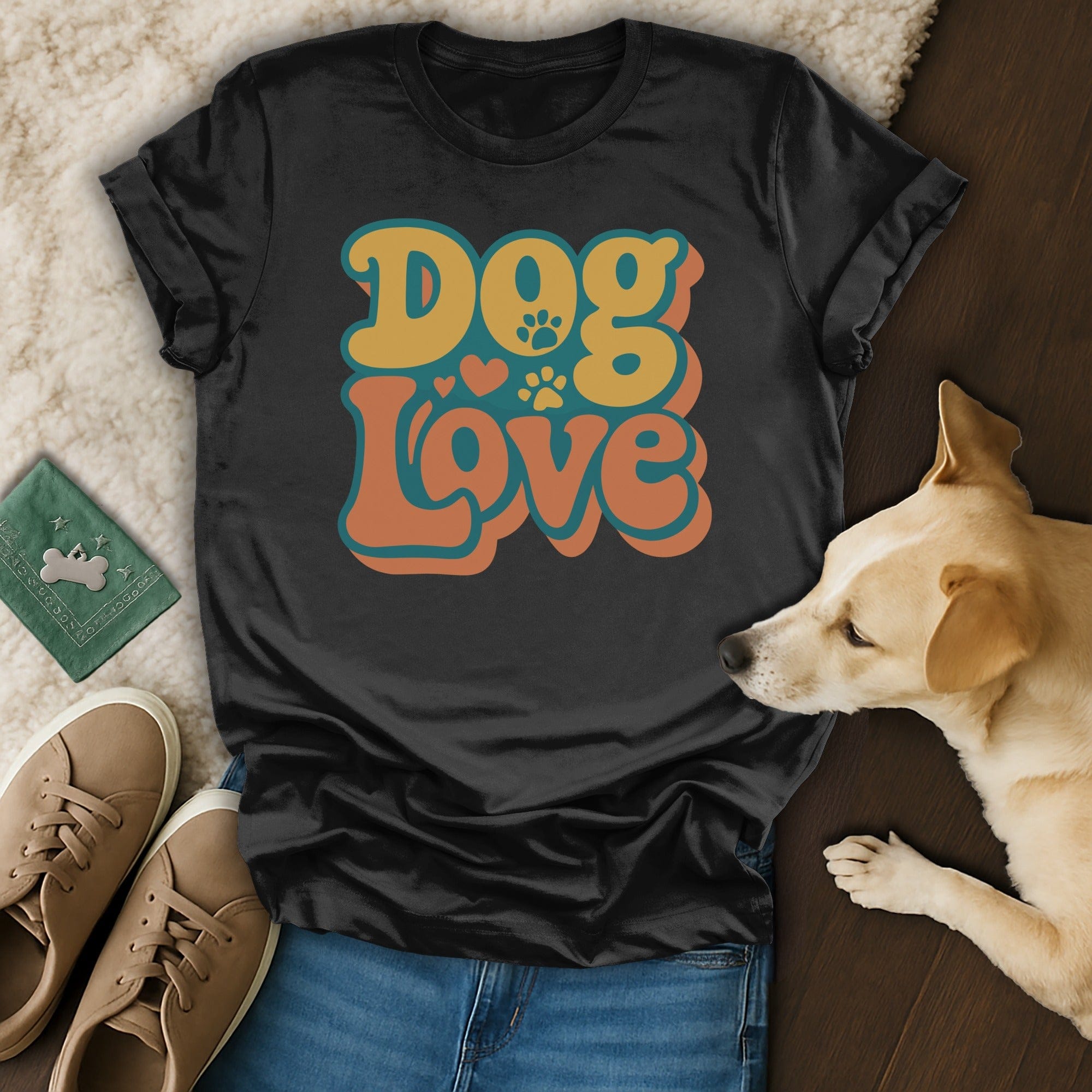 Retro Dog Love T-Shirt 🌻