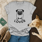 Pug Lover Graphic Tee Casual Tee for Pet Lovers