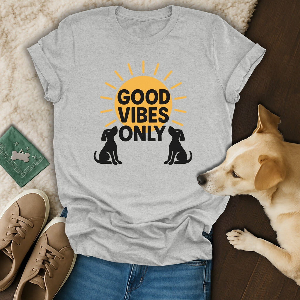 Good Vibes Only with Dogs Design Shirt