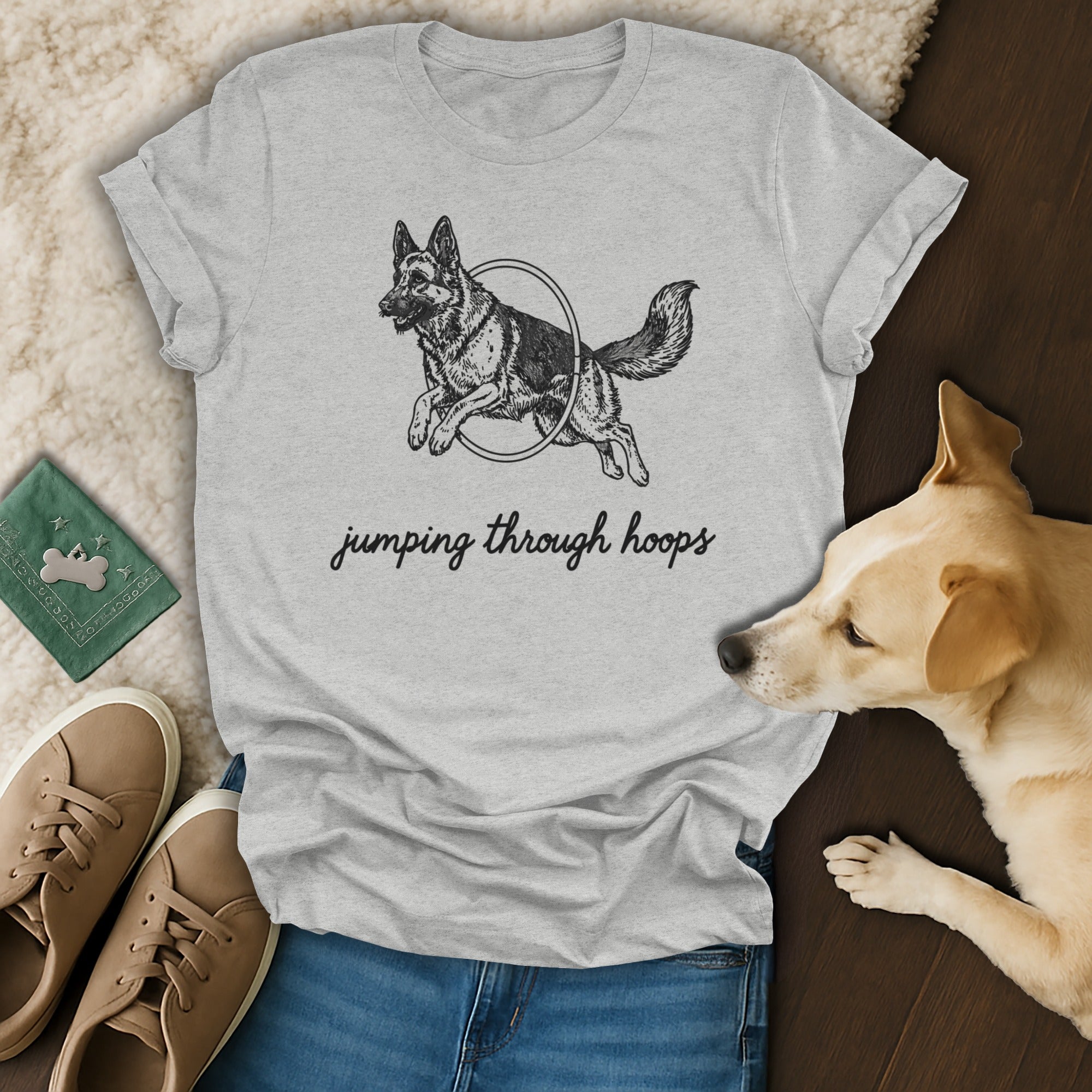 Jumping Through Hoops Graphic Dog Lover Shirt