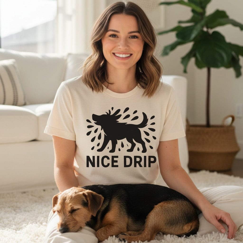 Nice Drip T-shirt for Dog Lovers Graphic Tee