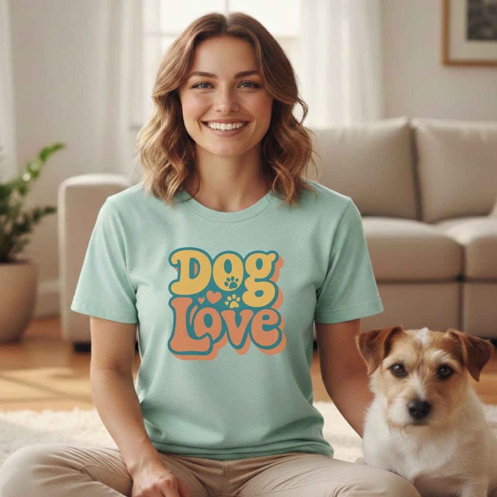Retro Dog Love T-Shirt 🌻