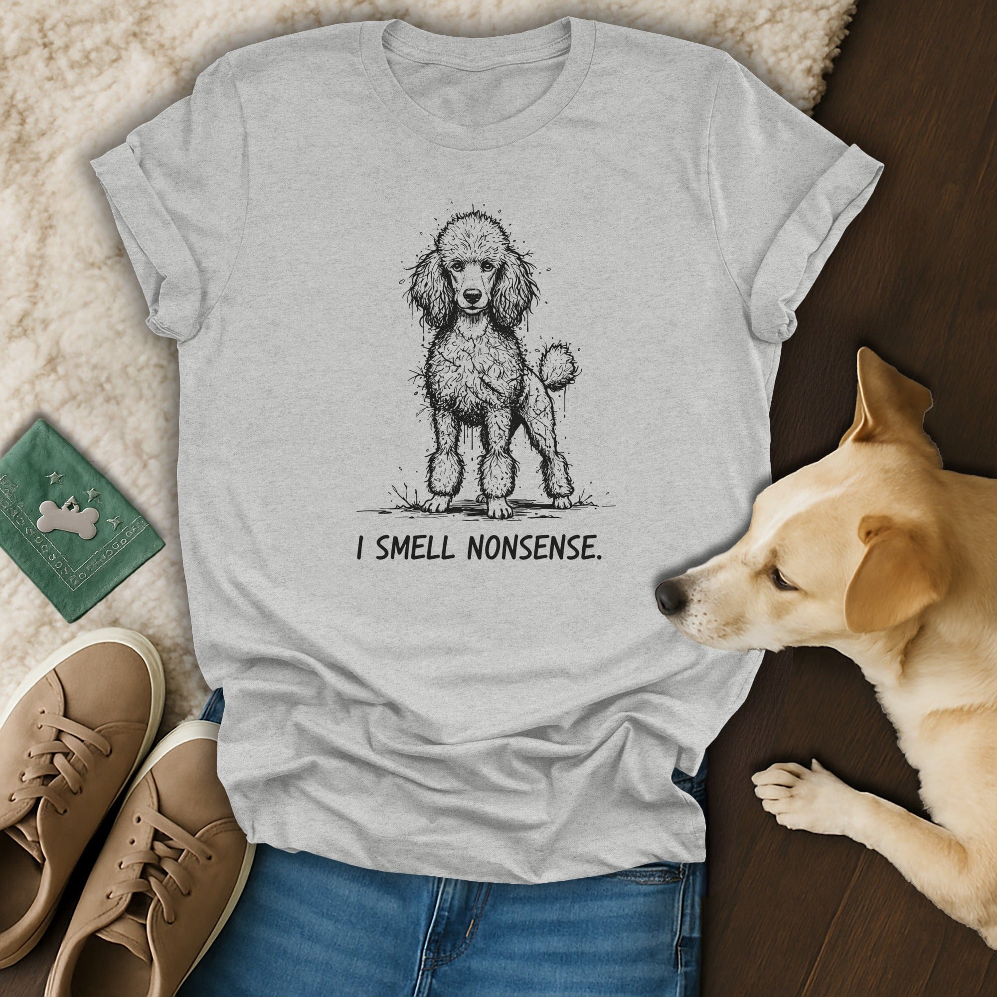 I Smell Nonsense Funny Dog Graphic T-Shirt Product