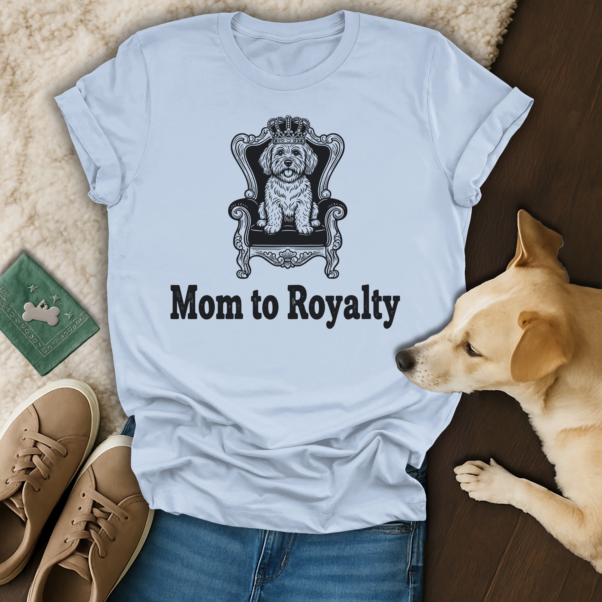 Mom to Royalty Dog Print T-Shirt Cute Pet Lover Shirt