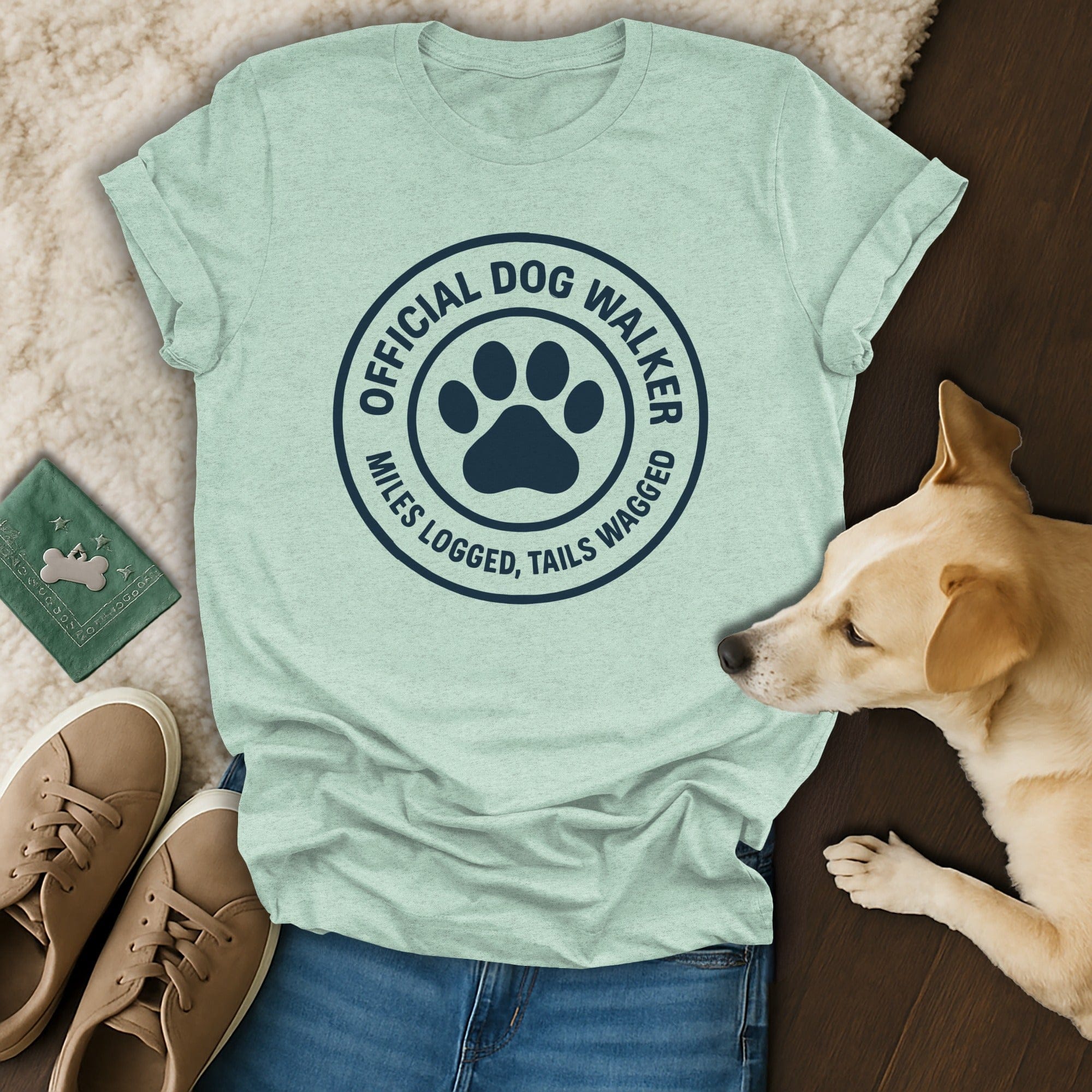 Official Dog Walker Miles Logged Tails Wagged Shirt